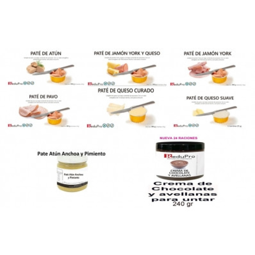 ReduPro Surtido de alimentos para untar el pan.