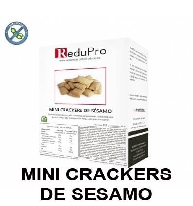 ReduPro Mini CRACKERS de Sesamo, caja con 3 unidades.