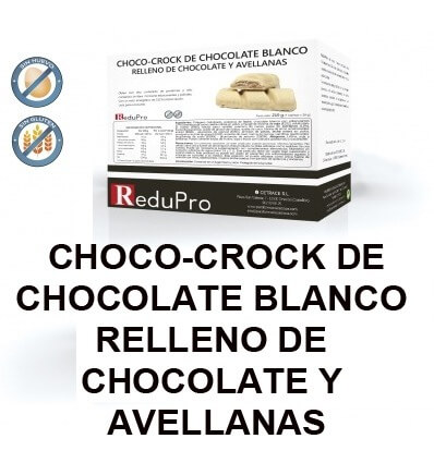 ReduPro CHCOCO-CROCK de chcolate BLANCO relleno de chocolate y avellanas caja de 7 unidades