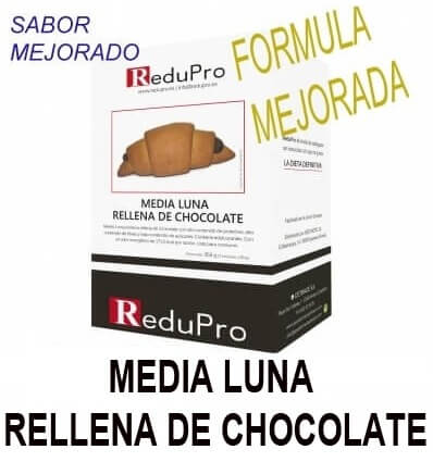 ReduPro Medias Lunas rellenas de Chocolate, caja de 7 unidades