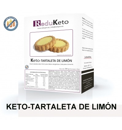 ReduKeto Tartaleta de Limon, 2 tartaletas 1 racón, caja con 10 tartaletas