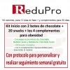 Kit Inicio ReduPro de 2 botes choco.+20 snacks variados+4 complementos. con protocolo para PERSONALIZAR para obesidad.