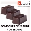 ReduPro Bombones rellenos de Praline y avellana, caja con 15 bombones, 3 bombones 1 ración.