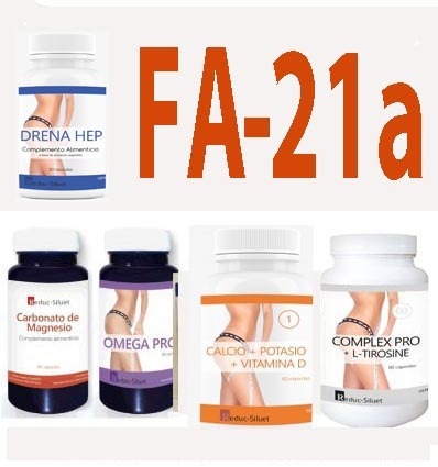 Pack FA 21a Complementos de micronutrientes para Fases Activas con Sobrepeso, sin dificultad para evacuar.