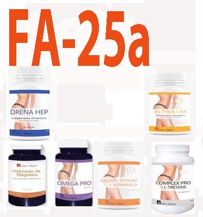 Pack FA 25a Complementos de micronutrientes para Fases Activas con Sobrepeso Y CON MUCHA DIFICULTAD PARA EVACUAR