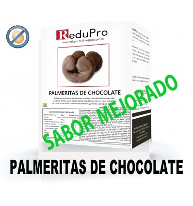 ReduPro Palmeritas de Chocolate, caja con 5 blisters de 2 palmeritas por blister