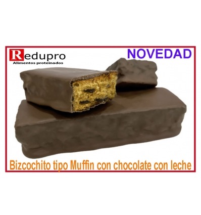 ReduPro Bizcochito tipo MUFFIN con chocolate con leche, 1 unidad