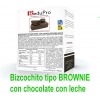 ReduPro Bizcochito tipo BROWNIE con choclate con leche, caja con 5 unidades