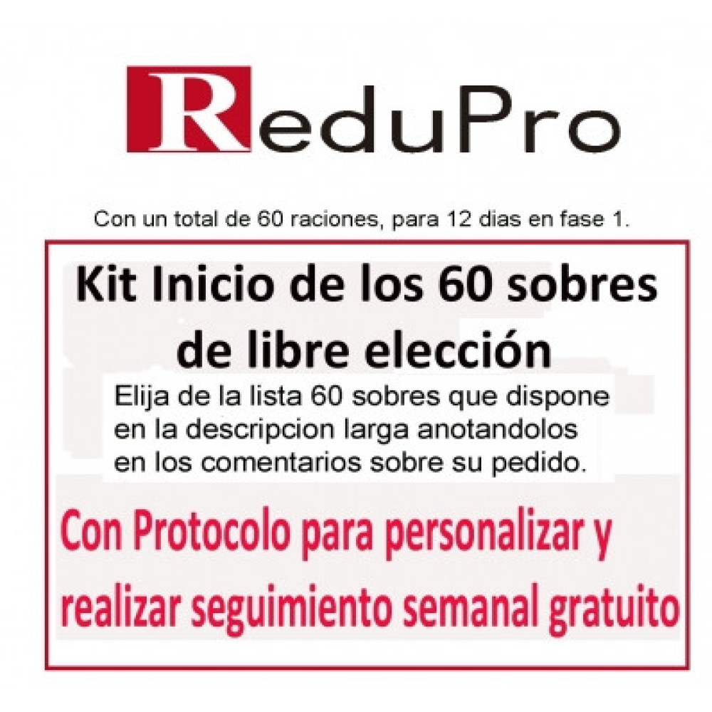 Kit inicio ReduPro para personalizar y realizar seguimiento semanal