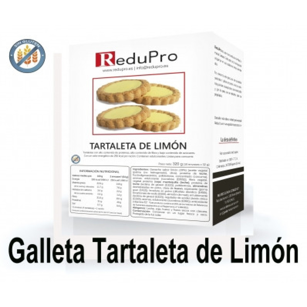 ReduPro Galleta tartaleta de Limón caja de 10 tartaletas