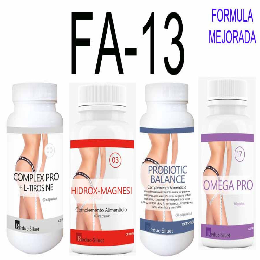 Pack FA 13 MEJORADO Complementos fases activas con SOBREPESO  30 DIAS