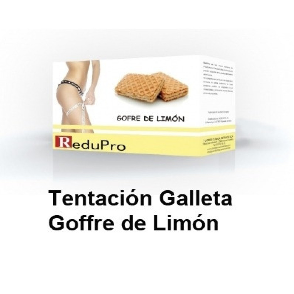 ReduPro Galleta Goffre Limón. envase 8 UNIDADES
