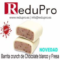ReduPro NUEVA Barrita crunch de chocolate blanco y fresa, 1 BARRITA