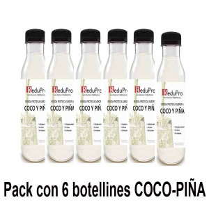 ReduPro BEBIDA PROTEICA sabor a COCO Y PIÑA botellin de 330 mll pack de 6 unidades